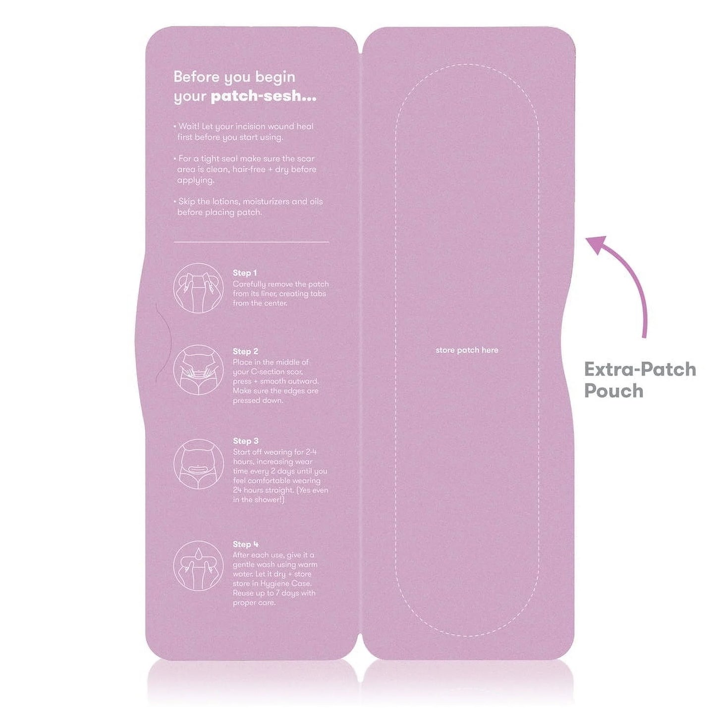 (3 Pack)  C-Section Silicone Scar Patches, Reusable Medical Grade Scar Treatment, Scar Gel and Cream Alternative, 6 Count